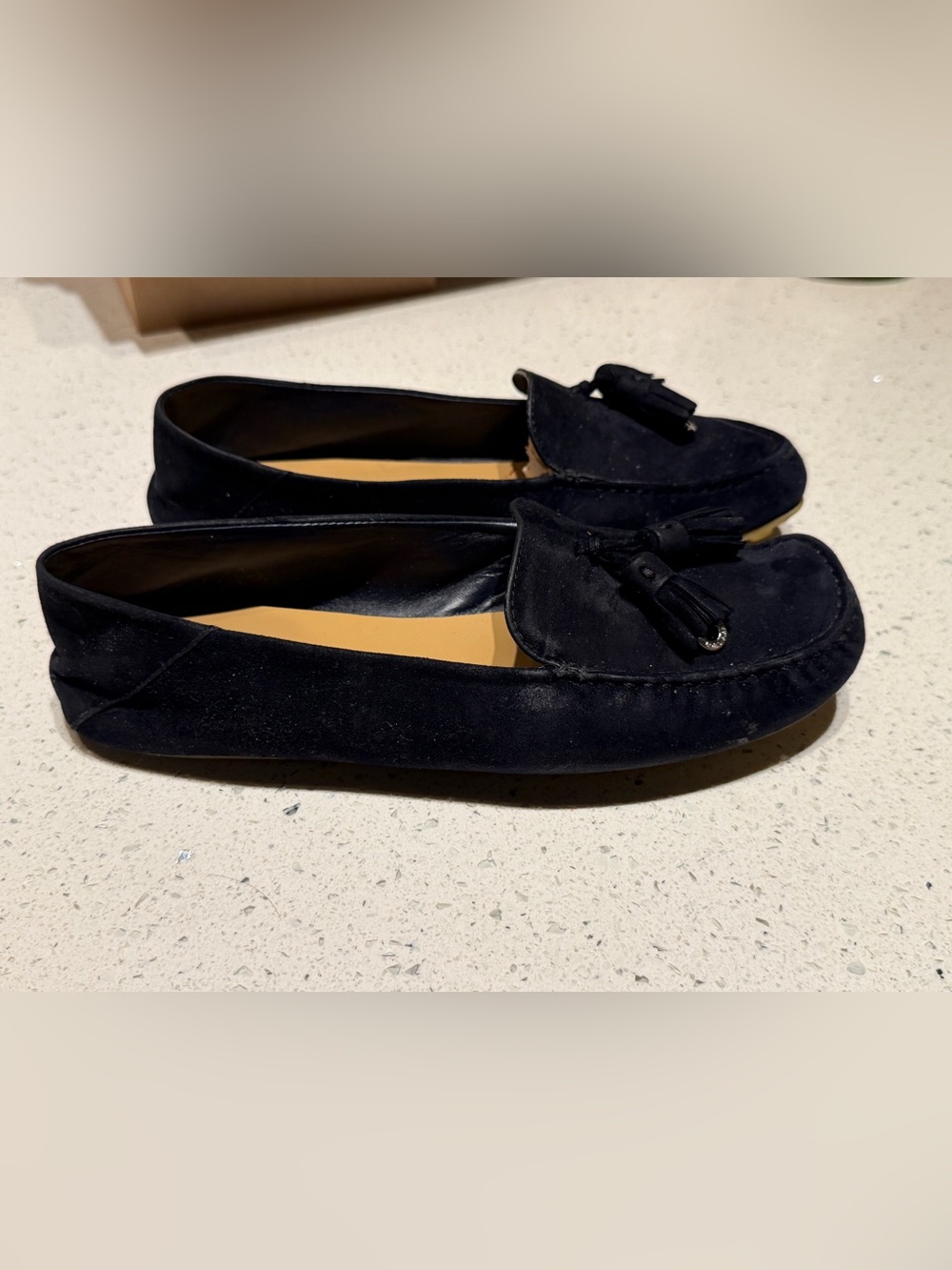 Loro Piana Black Suede Tassel Loafers